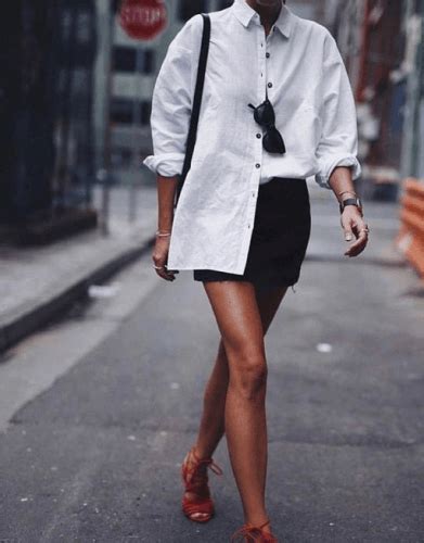 boyfriend shirt style ideas.